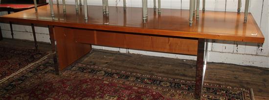 Modern Italian Delvera satinwood & chrome centre table